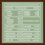 Valori nutrizionali burro di sesamo | Sesame butter nutrition facts