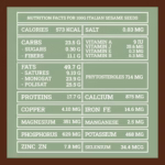 Valori nutrizionali per 100g di Semi di Sesamo Italiani AmicEarth | Nutritional facts for 100g of Italian Sesame Seeds – AmicEarth