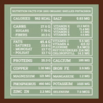 Nutritional values for 100g Organic Shelled Pistachios – AmicEarth