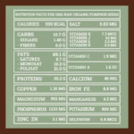 Semi di zucca crudi biologici – valori nutrizionali | Raw organic pumpkin seeds – nutrition facts