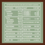 Valori nutrizionali per 100g di Mandorle Dolci Siciliane – AmicEarth | Nutritional facts for 100g of Sicilian Sweet Almonds – AmicEarth
