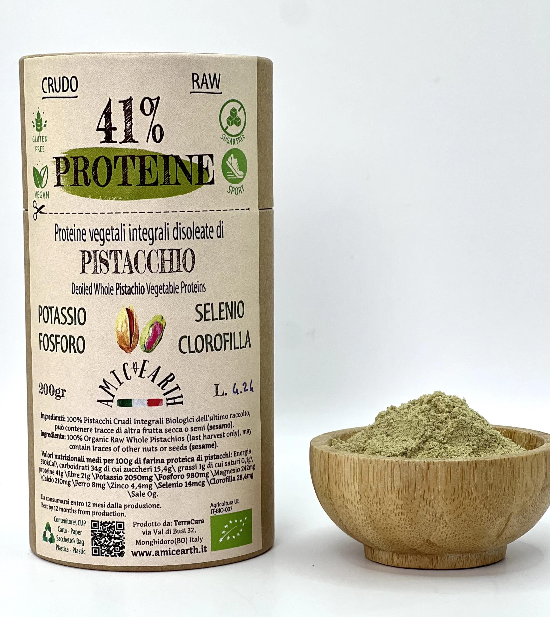 Proteine ​​Di Pistacchio Disoleato 200g